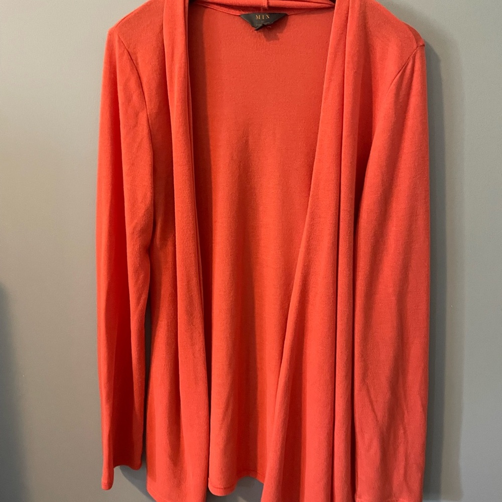 Mix by 41 Hawthorn Coral Open Front Cardigan